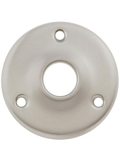 2 1/4 inch Pressed Brass Rosette With 5/8 inch Collar In Satin Nickel.